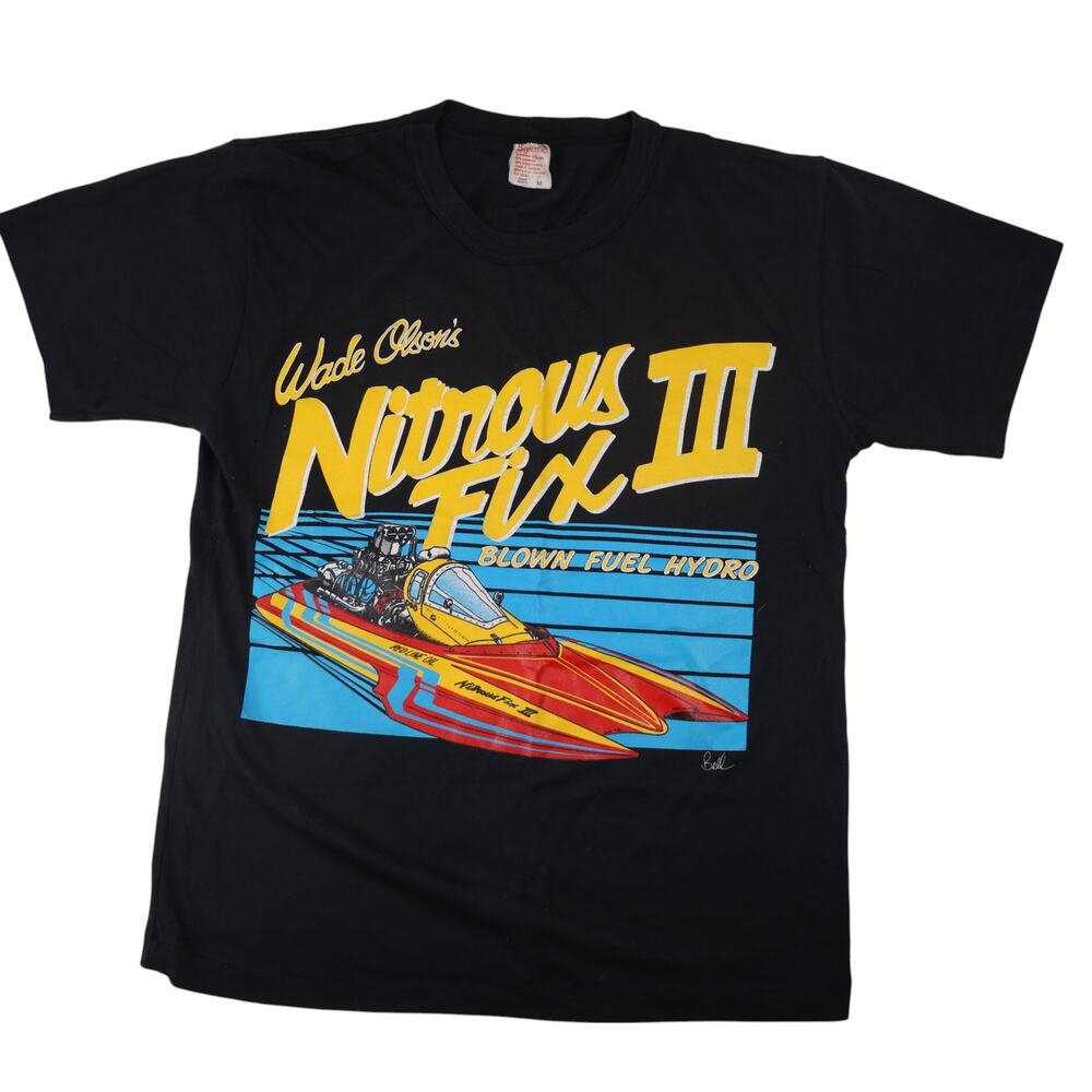 Vintage Wade Olsons Nitrous Fix III Hydroplane Graphic T Shirt